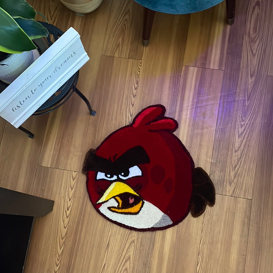 Angry Bird Inspired Rug - Red